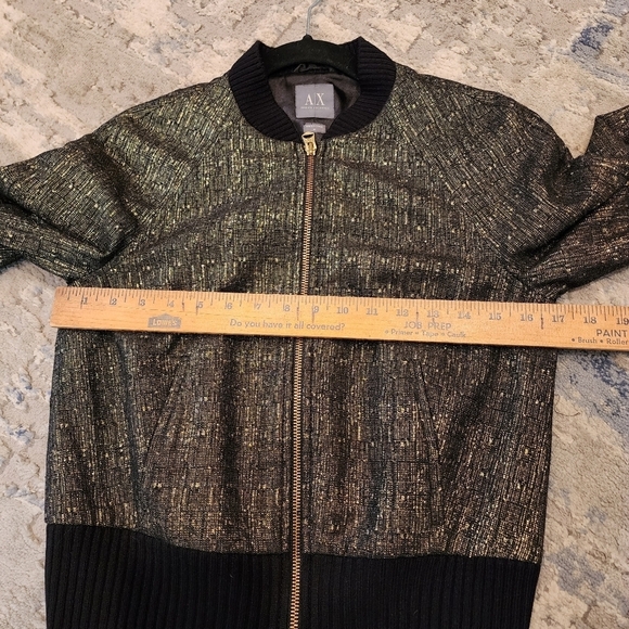 Armani Exchange wool blend gold metallic jacket - Picture 16 of 17